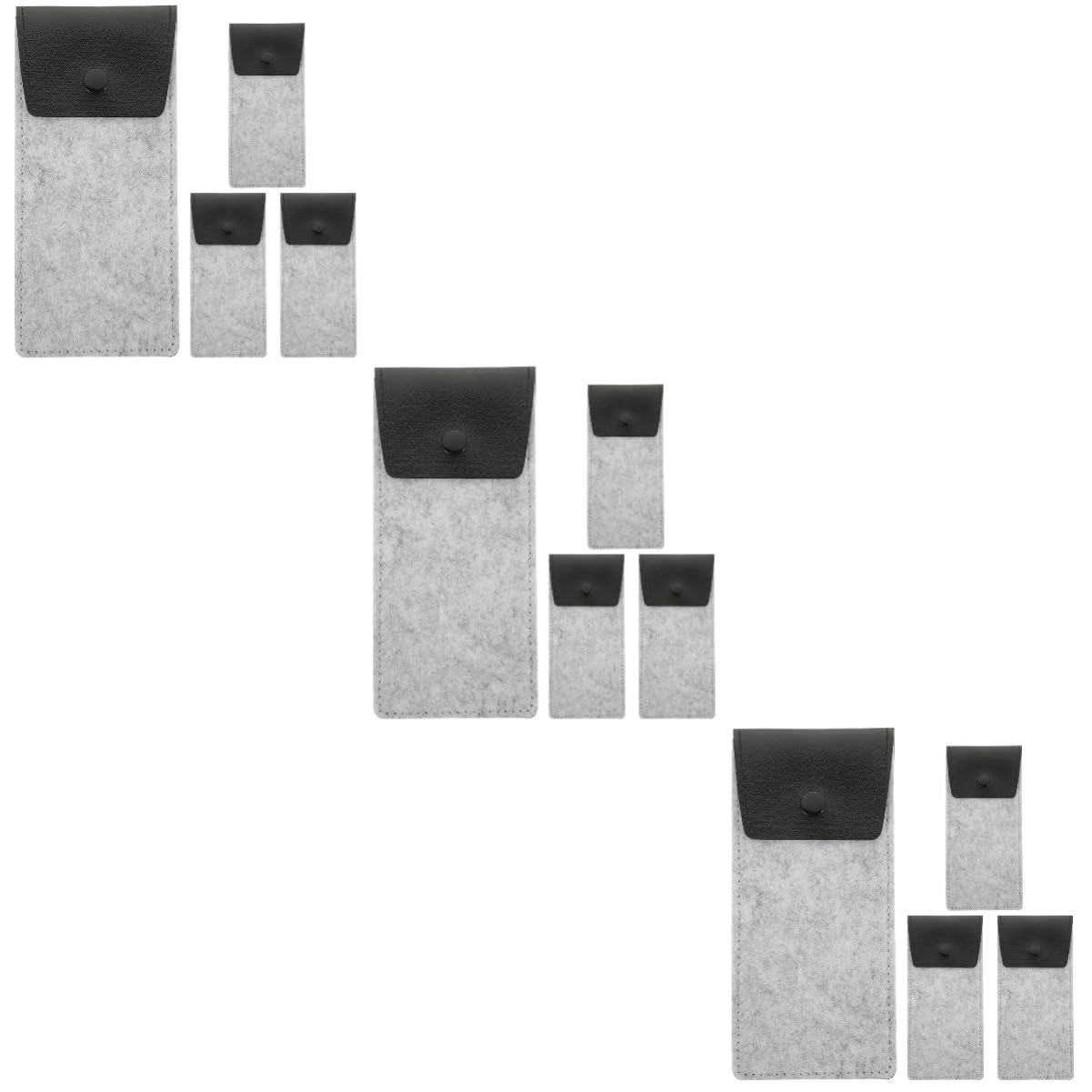 Astuccio in Feltro Portamonete Netto Custodia Per Occhiali Pappagallino Esposizione Di Occhiali Forniture Regolabile Fibbie Lega Di Alluminio Light Grey