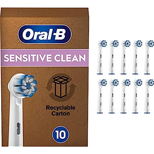 Oral-B Sensitive Clean Brossettes De Rechange (Pack De 10) Pour Brosse À Dents Électrique Format Spécial Boîte Aux Lettres