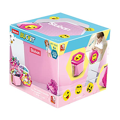 Cubo de bloques Sluban Gama Block Bucket Girl para niñas con piezas creativas de construcción