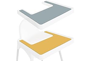 Essential IKEA Antilop High Chair Accessory - High-Quality Placemats (2-Pack, Yellow & Blue)