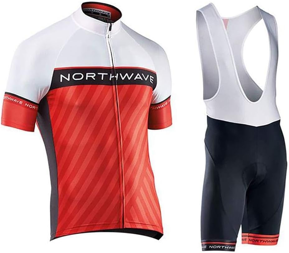 Men's Cycling Jersey Set Summer MTB Bicycle Suit Breathable Quick Dry Short Sleeve and 9D Padded Biking Shorts