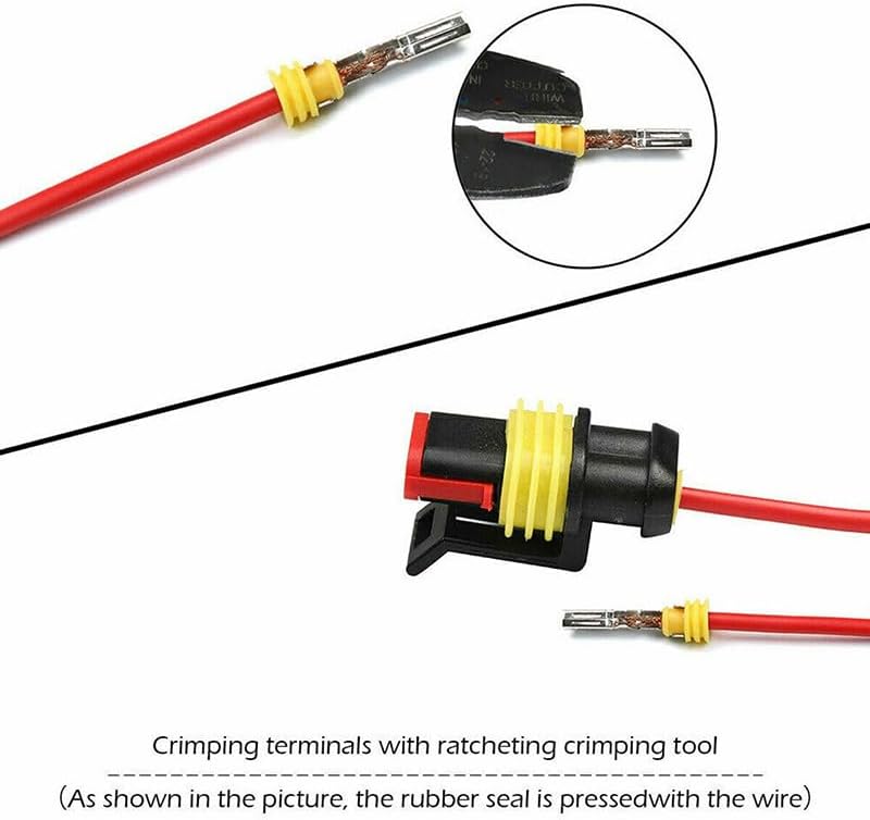 352pcs разъемы автомобильные 1/2/3/4 Pins Way AMP Car Seal HID Waterproof Electrical Male Female Wire Connector VUQLDHAYZ
