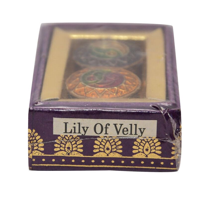 Chakra Lily Of Velly - Perfume natural sólido para mujeres y hombres, hecho a mano con aceites esenciales, veganos y de larga duración, 0,14 oz