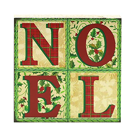 Yajom Artpiece Craft Decorations Wooden Piece Wooden Christmas Square Ornaments Desktop Centrepieces Table Display Table Decoration for Dining Room Farmhouse Living Room for Party
