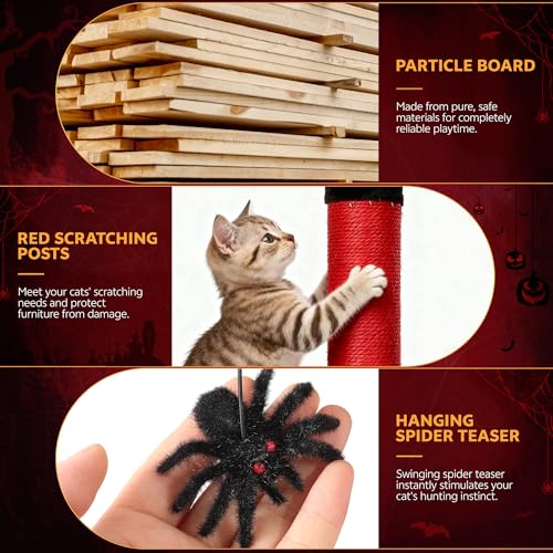 Torre para gato de 67 pulgadas con caja de arena integrada miniatura 6