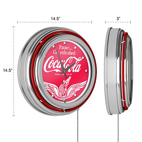 Wings Coca Cola Neon Clock - Two Neon Rings #TOP2