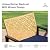 MFSTUDIO 4 Pieces Outdoor Wicker Small Wood Patio Furniture Set, Outdoor Yellow Wicker Conversation Furniture Set with Cushion Chairs, Wood Table, Loveseat Sofa, Patio Rattan Sofa Set 4 Piece