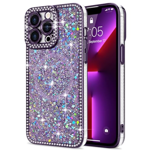 Lafunda iPhone 13 Pro �p �P�[�X MagSafe�Ή� ���f�B�[�X ���� �L���L�� �_�C�������h �}�O�l�b�g�J�o�[ �����h�~ �Ռ��z�� ���C�����X�[�d�Ή� ���� ��l���� �X���� �y���^ �A�C�t�H�� 13 Pro �p �X�}�z�P�[�X 6