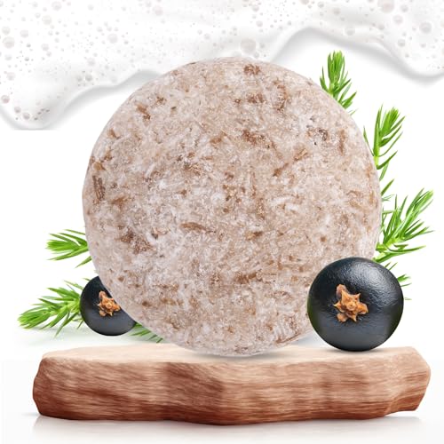 Champú Sólido en Barra con Cade de Enebro | Shampoo Anticaspa Natural para Cuero Cabelludo Sensible | Alivia Picor, Psoriasis y Eccemas | Vegano, Artesanal y Zero Waste – 65 g