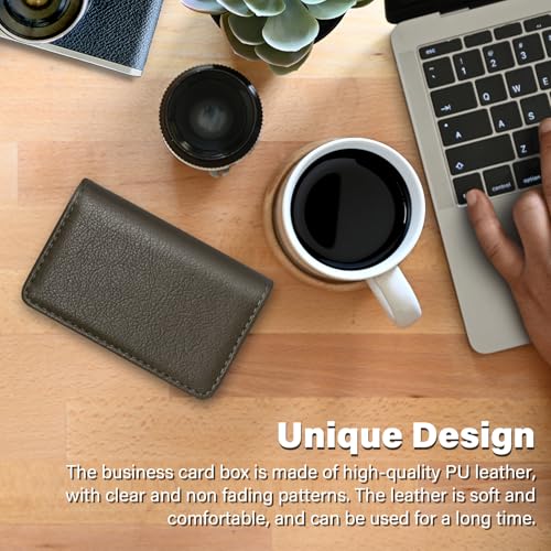 Image of RFID Blocking Wallet - Minimalist Leather Business Credit Card Holder (A65-01)