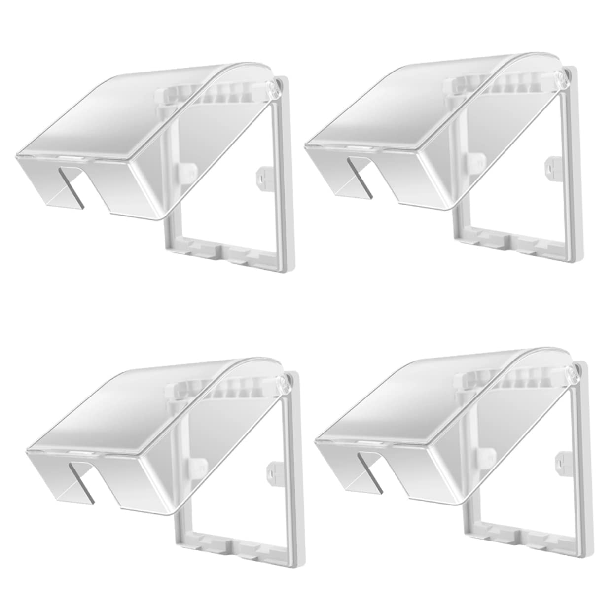 LIFKICH 4pcs Outlet Cover Proofing Socket Cover Case Outlet Outlet Cover Socket Protective Cover Acrylic