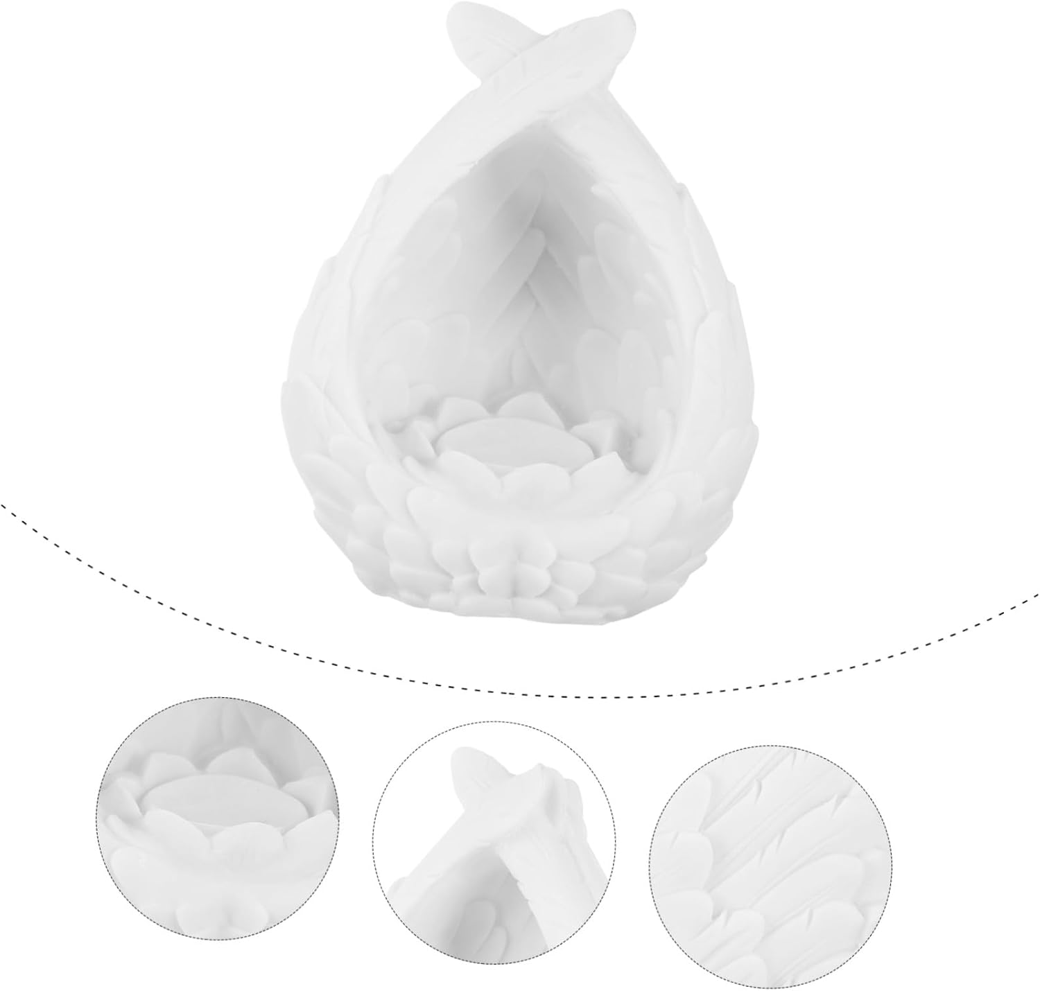 Angel Wing Crystal Ball Stand Resin Decorative Base for Home Office
