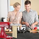 Rafbar Pasta Roller Cutters Attachment for Stand Mixers, 3 in 1 Stainless Steel Pasta Maker Set Included Pasta Sheet Rolle Cutter Accessories and 1 Metal Knob Screw Replacement