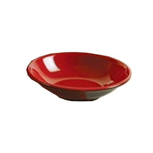 Yanco CR-1028 - Plato para salsa de dos tonos negro y rojo, 3.75 pulgadas de diámetro, melamina, color negro/rojo, paquete de 72