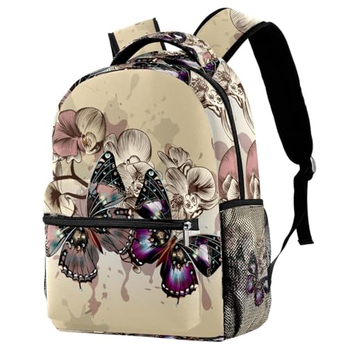 Sac à dos scolaire papillon rétro idéal pour les sorties de vos enfants
