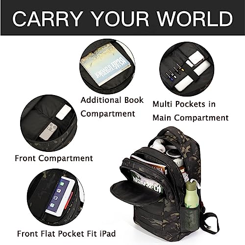 outdoor plus 40L Tactical Camo Boys Backpack for School,Military,USB Port - 14.99 - 16.49 w/ Code + 50% Off Code B2TF4CMC - image 6