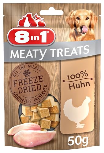 8in1 Meaty Treats, gefriergetrocknete Hunde Leckerlis aus Huhn, 100% Fleisch, getreidefrei und ohne...