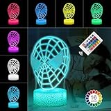 GOODDEYUN Kids Toys 3D Night Light,Superhero Christmas Gift Birthday 3D Illusion Lamp for Kid Girl Boy Room Decor, 16 Colors Remote Control
