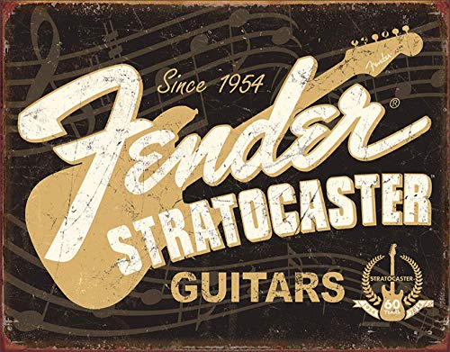 Fender Affiche Étain Métal Mur Signe Vintage Plaque Rétro Attention Décorative Métallique Panneau pour Café Bar Chambre Hôtels Clubs Parc Cover