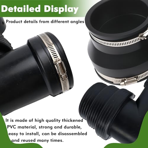 Image of RV and Camper Sewer Waste Plumbing Connection System Kit Compatible with 3 inch PVC Pipe RV Sewer Hose Fittings RV Sewer Adapter 6 Pcs, Set with Transparent Storage Box