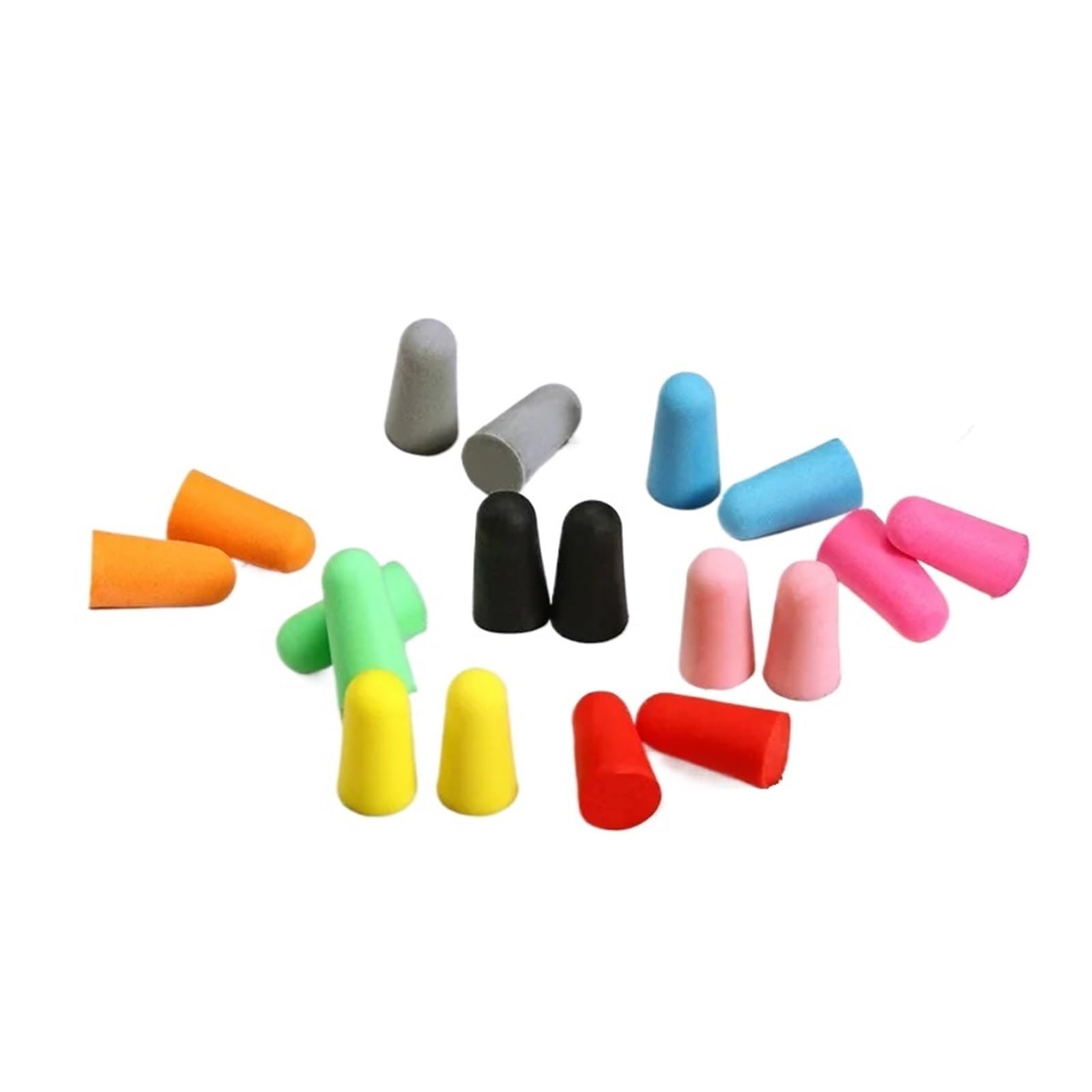 Tapones para dormir para los oídos, 20 unidades/10 pares, cómodos tapones para los oídos de espuma de reducción de ruido, tapones cónicos para los oídos (naranja)