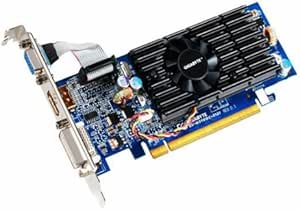 GIGABYTE GeForce GT 210 512MB DDR3 PCI Express 2.0 DVI-I / HDMI / D-Sub SLI Ready Grahpics Card, GV-N210OC-512I