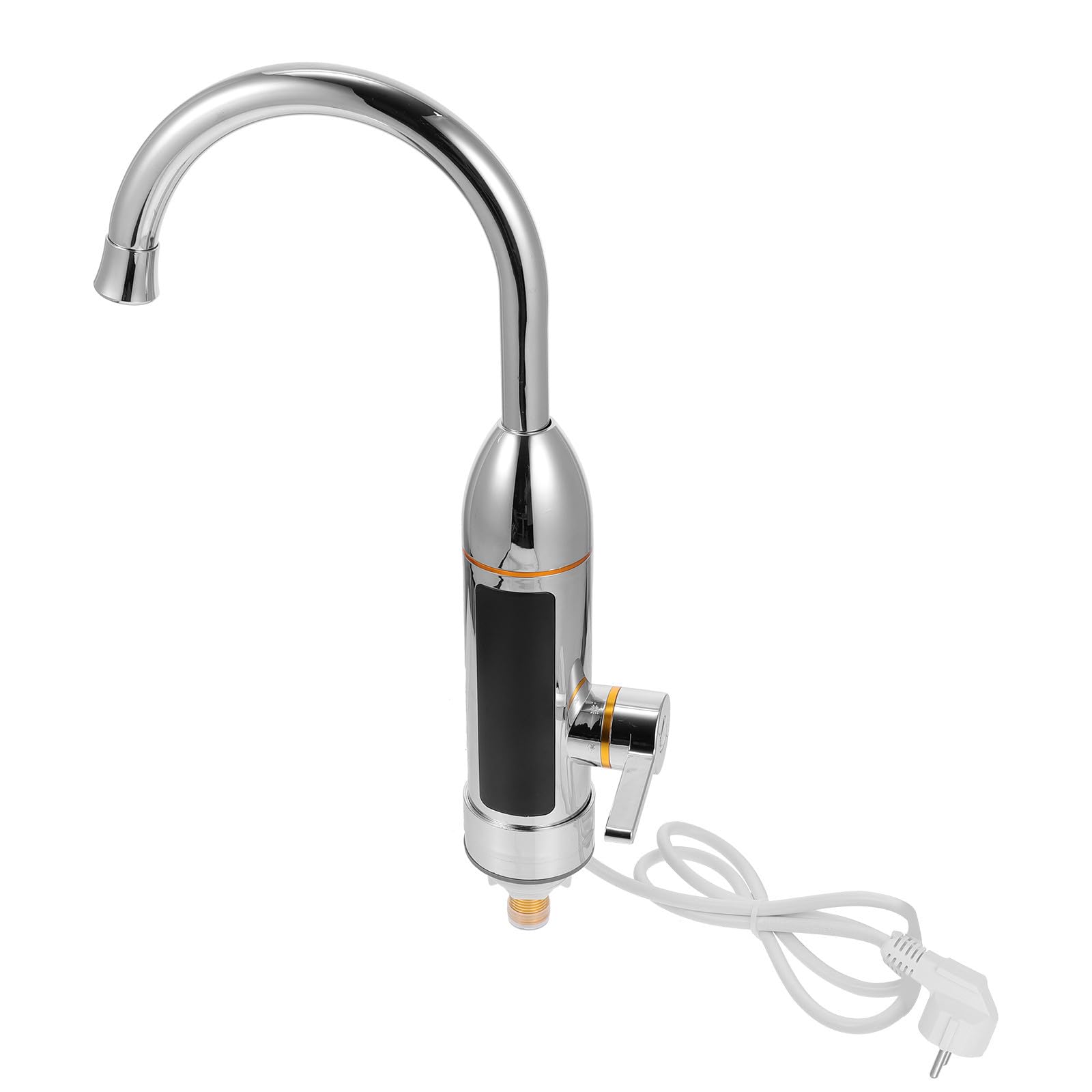 Hemobllo Schnellheiz Wasserhahn aus Edelstahl Sofortige Warmwasser und Kaltwasserfunktion Silber Ipx4, 360° Drehbar für Küche und Hotel