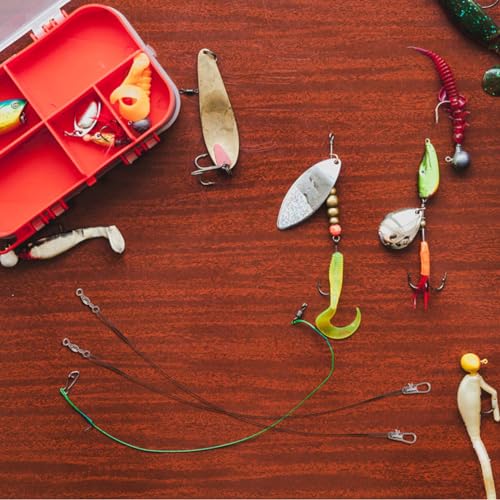 100 piezas líderes de alambre de acero para pesca miniatura 6