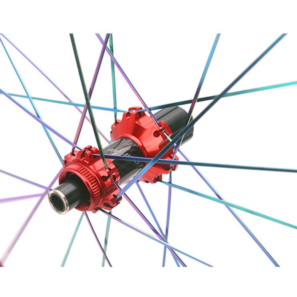 26 27.5 29'' MTB-Rad Zentralverschluss Scheibenbremse Steckachse Felge Aus Aluminiumlegierung Vorne Und Hinten Radsatz 8/9/10/11 Gang Kassettenfreilauf 24 Löcher ( Color : Red 110*15/148*12mm , Size :