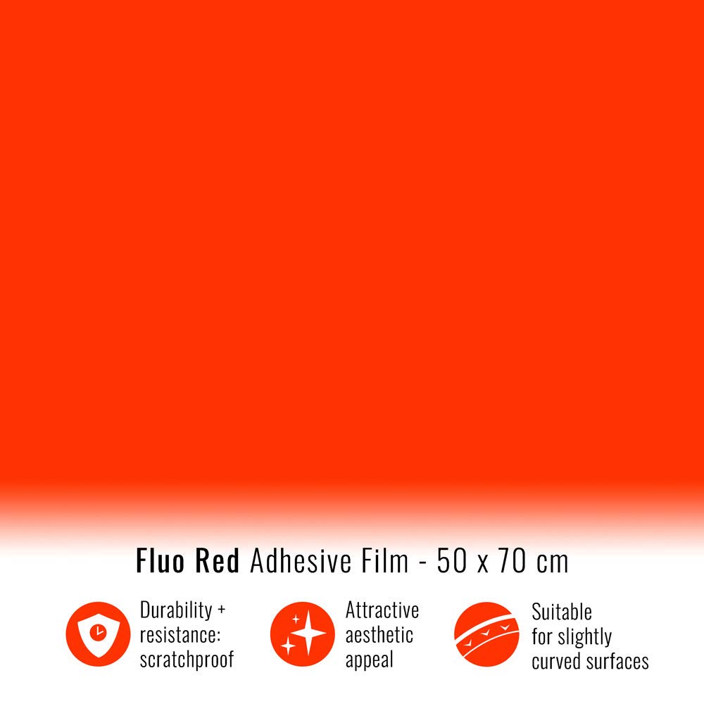 4R Quattroerre.it 16367 folia samoprzylepna Film do Carwrapping, Fluorot, 50 x 70 cm