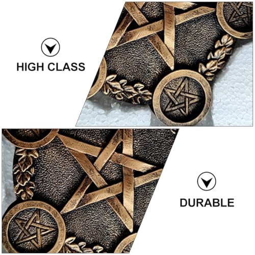 Bougeoir religieux pentacle résine pour ornement décoratif