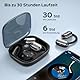 BUGANI Offene Bluetooth Kopfhörer Sport, Open Ear Kopfhörer Kabellos mit Bügel BT5.4, 30 Stunden Akkulaufzeit, mit großem 16,2mm Treiber, Ohrhörer Bluetooth mit Ohrhaken für iOS/Android Schwarz