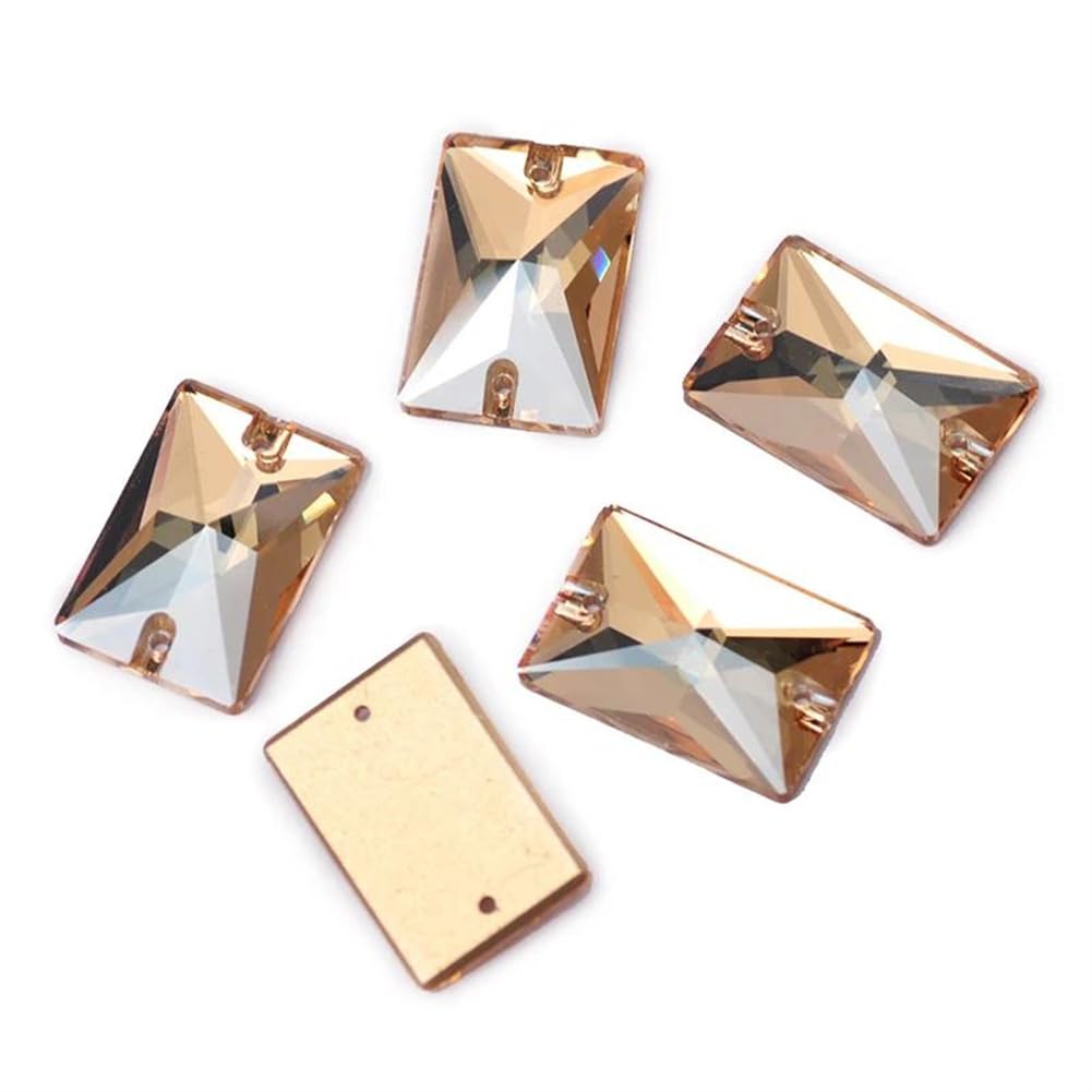 Perles de strass rectangulaires pour customisation de robe de soirée et accessoires de mode