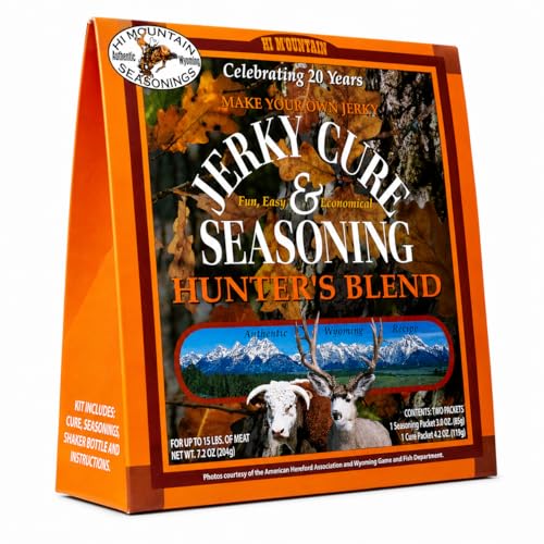 Hi Mountain Jerky Seasoning and Cure Kit | HUNTERS BLEND Beef Jerky Seasoning | Perfect for Beef,...