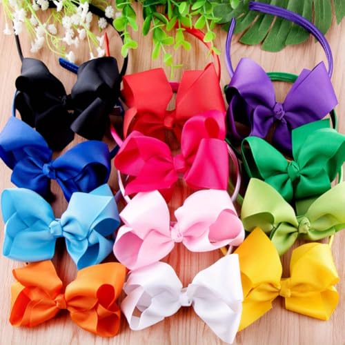 Image of Shining Diva Fashion 10 Pcs Stylish Ribbon Headband with Bow Hairband Hair Bands for Girls Teens Women Kids Hair Accessories (16870hb) 10 Colors