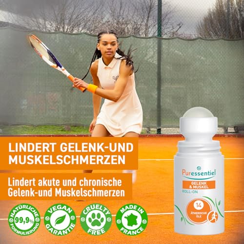 Puressentiel - Gelenk & Muskel – Roll-on mit 14 ätherischen Ölen - Lindert Muskel- und Gelenkschmerzen - 75 ml
