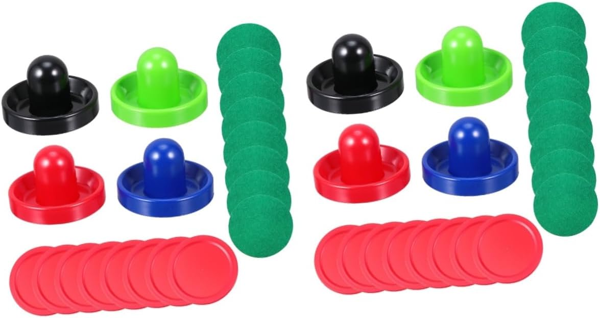 VANZACK 2sets Air Hockey Pucks of Replacement Accessories for Game Tables Includes Felt Pucks Lightweight Sturdy for Air Hockey Tables