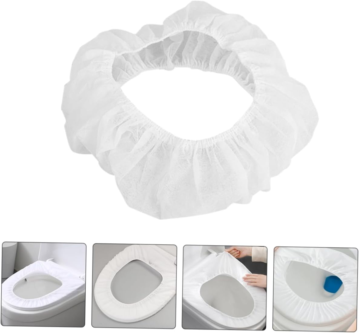GALPADA 10Pcs Disposable Toilet Seat Covers Travel Toilet Seat Covers for Potty Training Public Restrooms Airplanes Camping and More