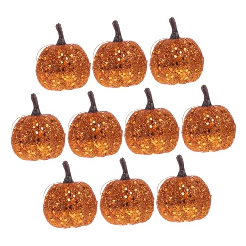 GOOHOCHY 10Pcs Artificial Foam Pumpkins Halloween Decoration Miniature Ornaments for