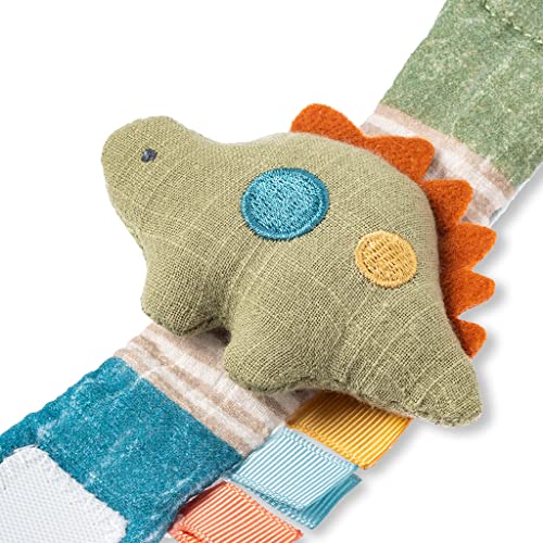 Itzy Ritzy Wrist Rattle – Wearable Itzy Bitzy Rattle For Babies; Made Of Soft Cotton And Easily Attaches To Wrist; Makes Gentle Rattle Sound; Dinosaur #TOP21