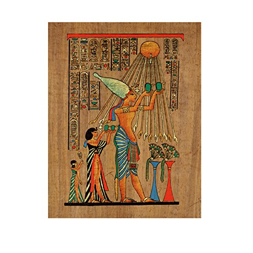 Akhnaton sacrifices to Aten the Sun-disk