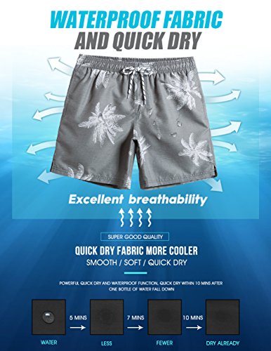 Image of maamgic Mens Slim Fit Swim Shorts Swim Trunks 7 inch Quick Dry Mens Bathing Suits with Mesh Lining