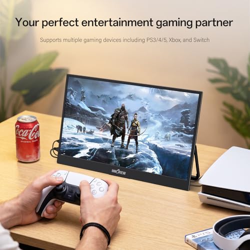 Image of InnoView 2K Portable Monitor 15.6 inch QHD 100% sRGB, Built-in 180 Adjustable Stand Travel Monitor USB C Standard HDMI Ultra-Slim Portable Monitor for Laptop MacBook Phone PS5 Xbox Switch