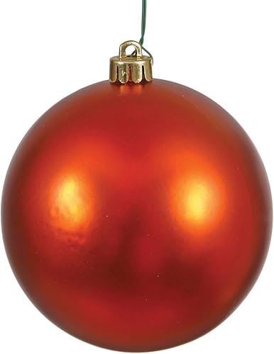 Miniatura 164 de Vickerman Esfera de adorno de Navidad de 10 pulgadas con acabado de caramelo, plástico inastillable, resistente a los rayos UV, decoración de árbol