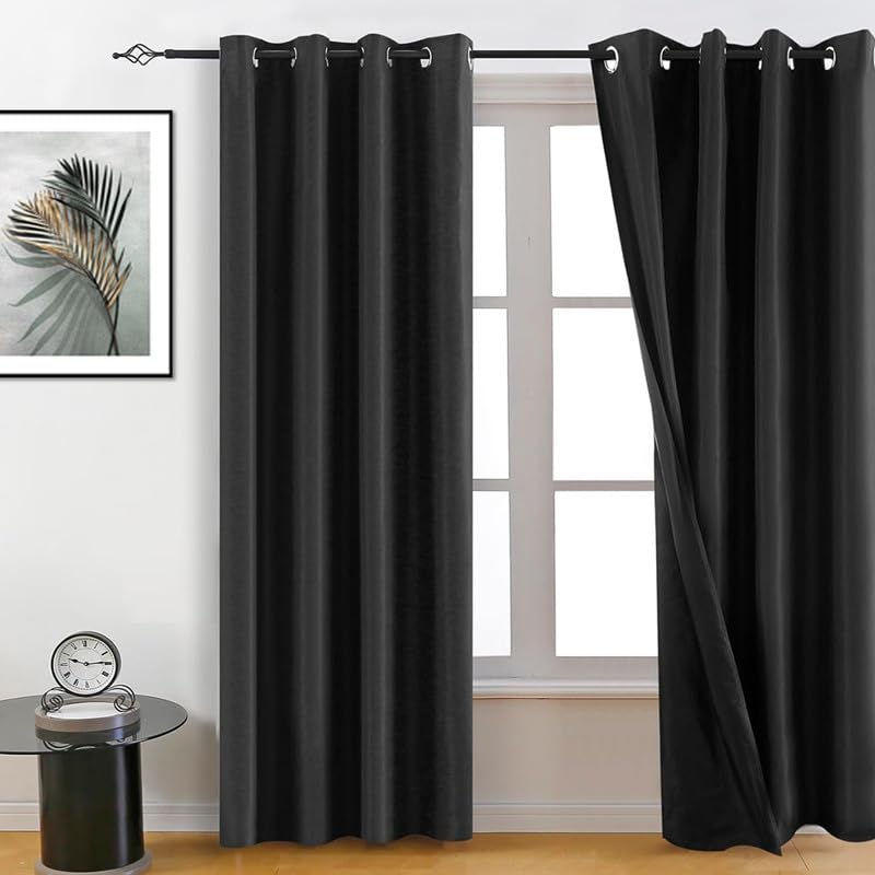 Cortinas térmicas aislantes frio y calor SkyFace de tejido blackout opaco grueso para salon
