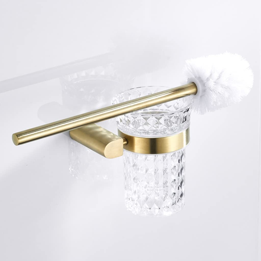 Ensemble d'accessoires de salle de bain en or brossé mat