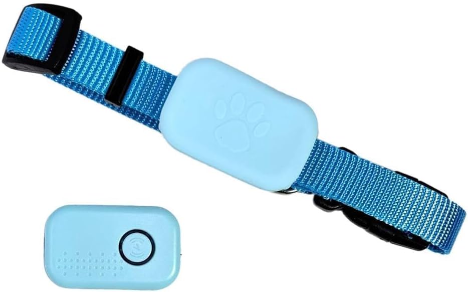 2025 Pet GPS Tracker Collar, Waterproof GPS Tracker Collar for Dogs and Cats, Unlimited Range Smart Locator Anti-Lost Device Compatible with Apple iOS Real-Time Tracking Pet Safety Collar (Sky Blue)