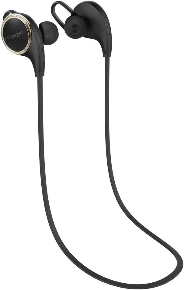 Spigen R12E Wireless Headphones Bluetooth Headphones w/Mic Earbuds Headset/CVC 6.0 Noise Cancelling/Bluetooth 4.1 / Sweat-Proof/HD Sound Quality/Workout Headphone/Noise Isolation Ear-tip