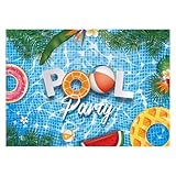 Diheohg 7 x 5 pies / 220 x 50 cm tela de fondo con temática de piscina hawaiana para fotografía, cumpleaños infantiles, fondos de pancartas de fotos, fácil de usar, mano de obra fina