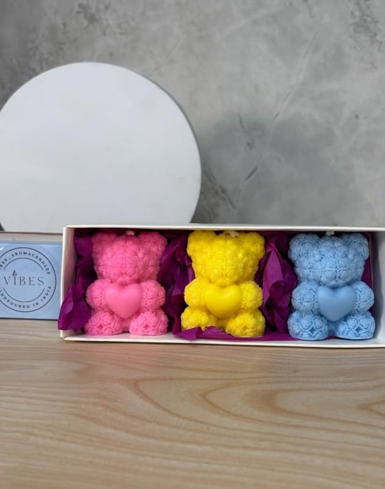 Teddy Bear Scented Candle Gift Set, Set of 3
